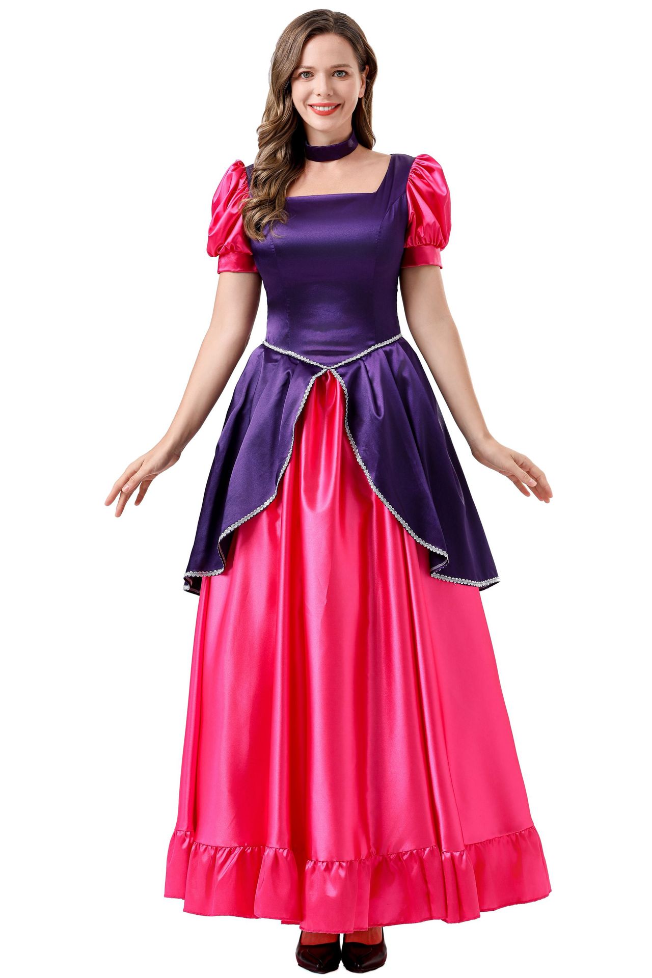 Adult Evil Sister Cosplay Costume Vintage Court Dress For Halloween
